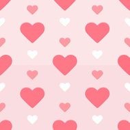 Seamless hearts pattern red and pink