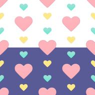 Seamless hearts pattern purple and white