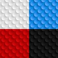 Set of geometric seamless patterns N26