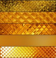 Golden mosaic banners