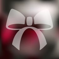 ribbon icon on blurred background
