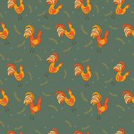 chickens seamless pattern N4