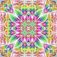 Symmetrical multicolored pattern of the leaves Collection - tree foliage