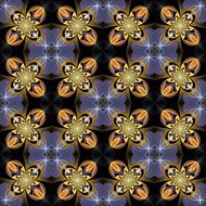 Beautiful symmetrical pattern of the flower petals in fractal design N8