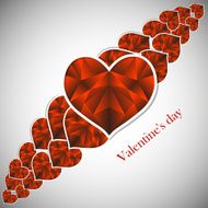 Happy Valentine&#039;s Day lettering Greeting Card on white background