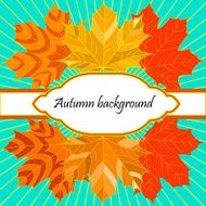 background with autumn leaves and decorative place for text