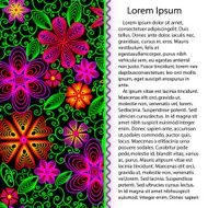 background frame with flowers ornament and place for text