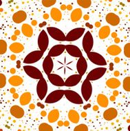 Lace floral colorful ethnic ornament N16