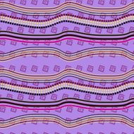 Seamless pattern with squares and circles