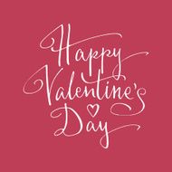 Happy Valentine&#039;s Day lettering