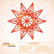 Star on a bright abstract background