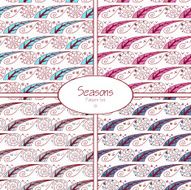 Set of seamless patterns with four seasons N3