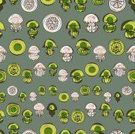 seamless pattern with cartoon jellyfish N7