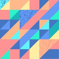 Vector seamless multicolored geometric abstract composition