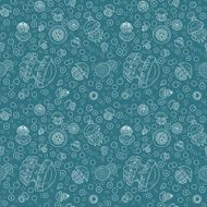 seamless pattern with cartoon jellyfish N10