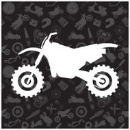 Motorcycle background pattern and icon N3