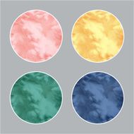 Modern 3d circle in pastel colors Vector illustration