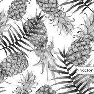 watercolor tropical pineapple exotic pattern N8
