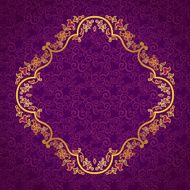 Filigree vector frame in Eastern style N12