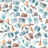 music seamless pattern N22