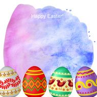 Decorative Easter background with eggs