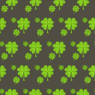 St Patrick Day clover seamless pattern