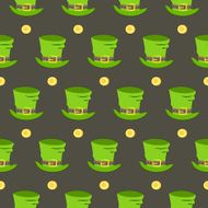 St Patrick Day hat seamless pattern