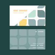 Vector abstract gray yellow rounded squares horizontal corner frame pattern