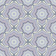 Seamless ethnic pattern of round ornaments