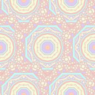 Seamless pattern of round ornaments and other abstract elements N2