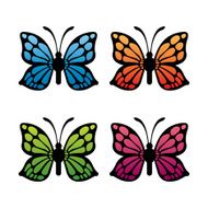 Colorful Set of Butterfly Vector