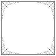 vintage floral frame vector illustratoin N3