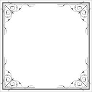 vintage floral frame vector illustratoin N5