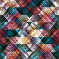 Embroidery pattern on geometric background