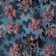 Mosaic with roses and grunge effect N2