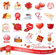 Valentines design elements