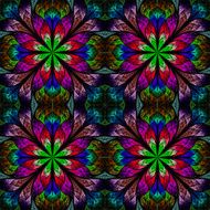 Multicolor beautiful fractal flower Computer generated graphics