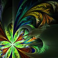 Diagonal symmetric multicolor fractal tracery Collection - frosty pattern N3