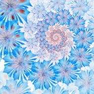 Spiral flower background Blue palette