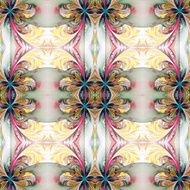 Beautiful symmetrical background from fractal tracery On white N2