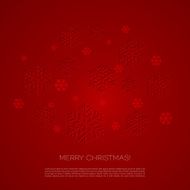 Merry Christmas greeting card with snowflakes N2
