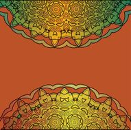 Lace floral colorful ethnic ornament kaleidoscop N3