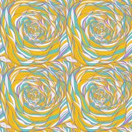 Seamless pattern with vector abstract hand-drawn waves texture wavy background N4