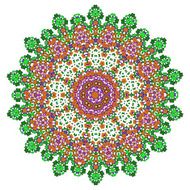 Lace floral colorful ethnic ornament kaleidoscop N4