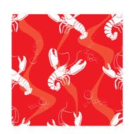 Lobsters Seamless Pattern