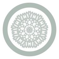 Lace floral white ethnic ornament kaleidoscope