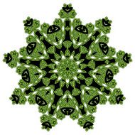 Lace floral white ethnic ornament kaleidoscope N5