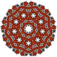 Lace floral white ethnic ornament kaleidoscope N6