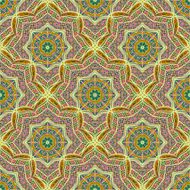 Seamless ethnic pattern of round ornaments N2