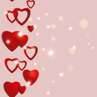 Valentines day Abstract paper hearts Love Valentine background with hearts N14